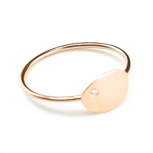 18 carat rose gold and diamonds ring  Ginette NY