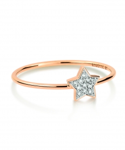 tiny diamond star ring