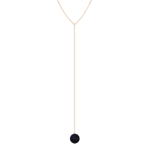 sautoir or rose 18 carats et blue sand stone<br>by Ginette NY