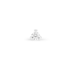 18 karat white gold solo stud and diamond<br>by Ginette NY