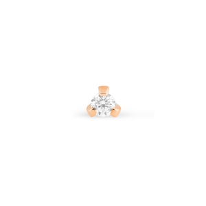 18 karat rose gold solo stud and diamond<br>by Ginette NY