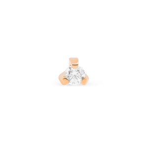 18 karat rose gold solo stud and diamond<br>by Ginette NY