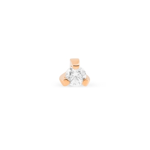 boucle d'oreille solo or rose 18 carats et diamant<br>by Ginette NY