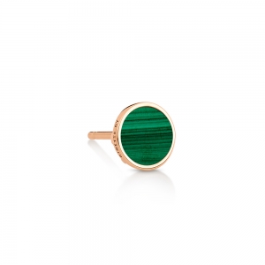 18 karat rose gold solo stud and malachite<br>by Ginette NY