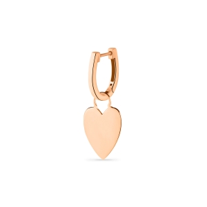 18 karat rose gold solo hoop, motif angele<br>by Ginette NY