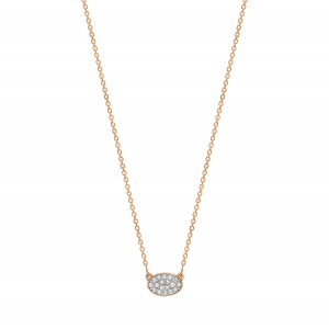 18 carat rose gold necklace and diamonds <br>by Ginette NY