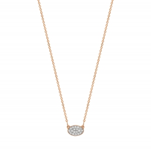 collier or rose 18 carats et diamants<br>by Ginette NY
