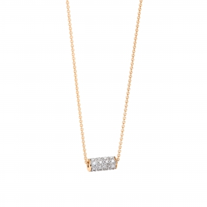 mini straw diamond necklace