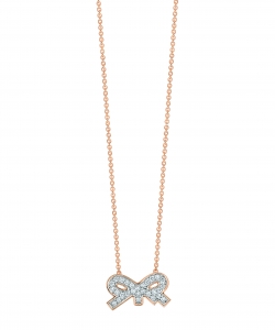 collier or rose 18 carats et diamants<br>by Ginette NY