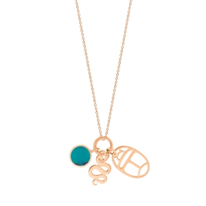 twenty turquoise 3 charms on chain