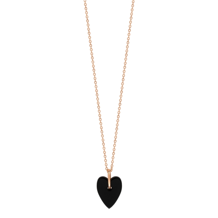 Heart Necklace in Onyx large silver- Ready to Ship – Anomaly