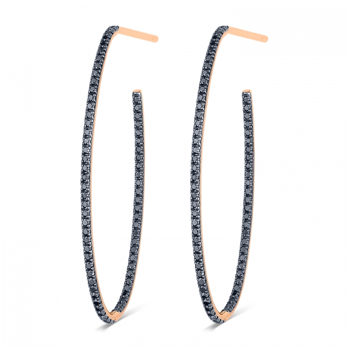 Champion Curves Black Hoop Earrings - Jewelry by Bretta