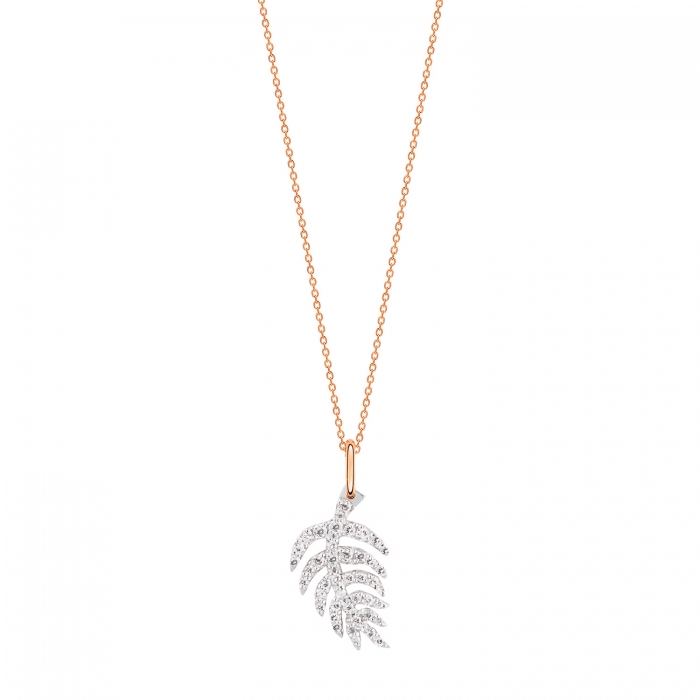 Diamond Necklace: Diamond Feather Pendant Necklace – YESSAYAN.com