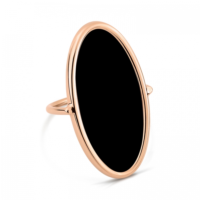 Bague Ellipse onyx ring Ginette NY