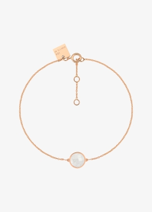 mini pixie ever white moonstone disc bracelet