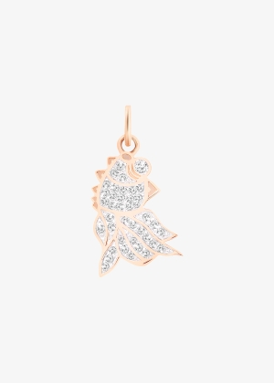 18 karat rose gold goldfish charm and white diamonds<br>by Ginette NY