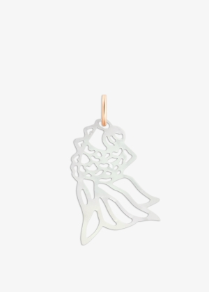 white mop goldfish charm