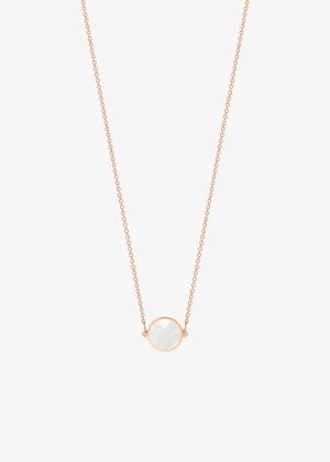 mini pixie ever white moonstone disc necklace