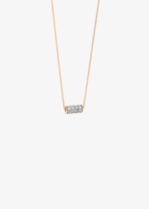 mini straw diamond necklace