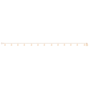 18 karat rose gold ankle chain<br>by Ginette NY