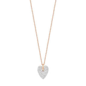 angele mini diamond heart on chain