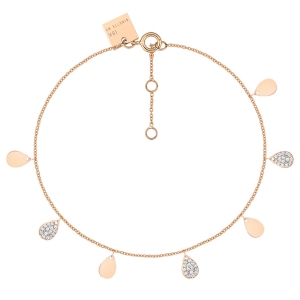 18 karat rose gold bracelet and diamonds<br>by Ginette NY