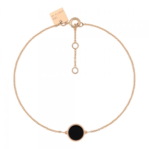 18 carat rose gold bracelet and black onyx <br>by Ginette NY