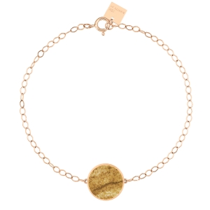 18 karat rose gold bracelet and picture jasper<br>by Ginette NY