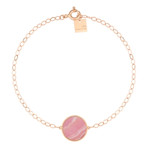 18 carat rose gold bracelet and rhodochrosite<br>by Ginette NY