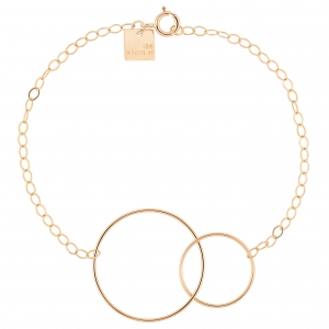 bracelet or rose 18 carats, by Ginette NY