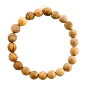 heal picture jasper & wood bead bracelet