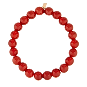 18 carat rose gold bracelet and red agate<br>by Ginette NY