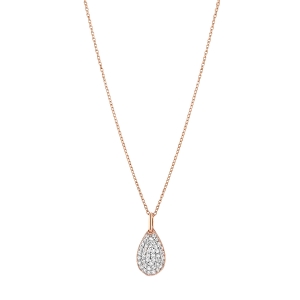 collier or rose 18 carats et diamants<br>by Ginette NY