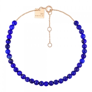 18 carat rose gold bracelet and lapis<br>by Ginette NY