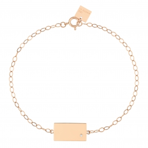 bracelet or rose 18 carats avec diamants <br>by Ginette NY
