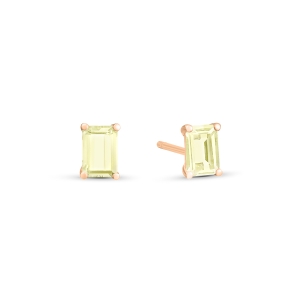 cocktail lemon quartz studs