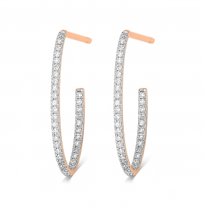 ellipse diamond hoops