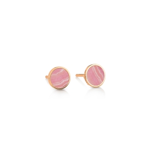 ever rhodochrosite disc studs