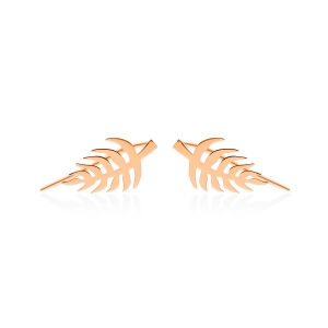 18 karat rose gold studs<br>by Ginette NY