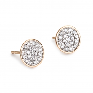 18 carat rose gold and diamonds  earrings Ginette NY