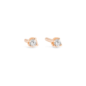 18 carat rose gold and 
diamonds earrings  Ginette NY