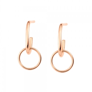 18 carat rose gold earrings<br>by Ginette NY