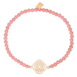 18 karat rose gold bracelet and rhodochrosite, motif purity<br>by Ginette NY