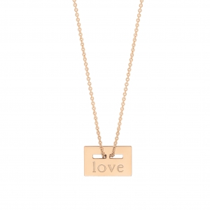 mini plate "love"on chain