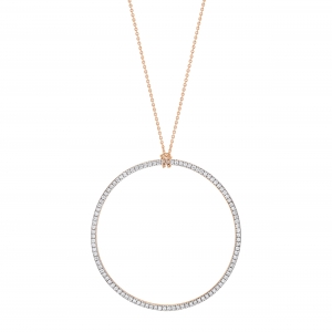 collier or rose 18 carats et diamants 
  by Ginette NY