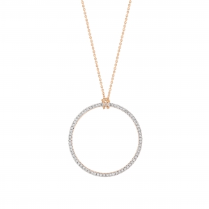 18 carat rose gold and diamonds necklace Ginette NY