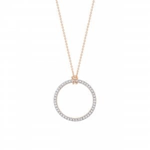 mini diamond circle on chain