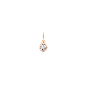 18 karat rose gold medium lonely charm and diamond<br>by Ginette NY