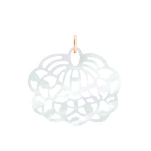 white mop lotus charm