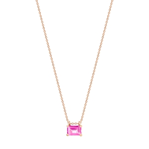 mini cocktail pink topaz on chain